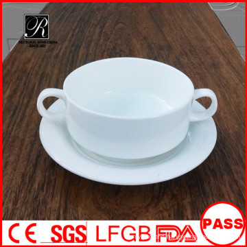 Factory direct wholesale Ceramic Soup Bowl with Handle